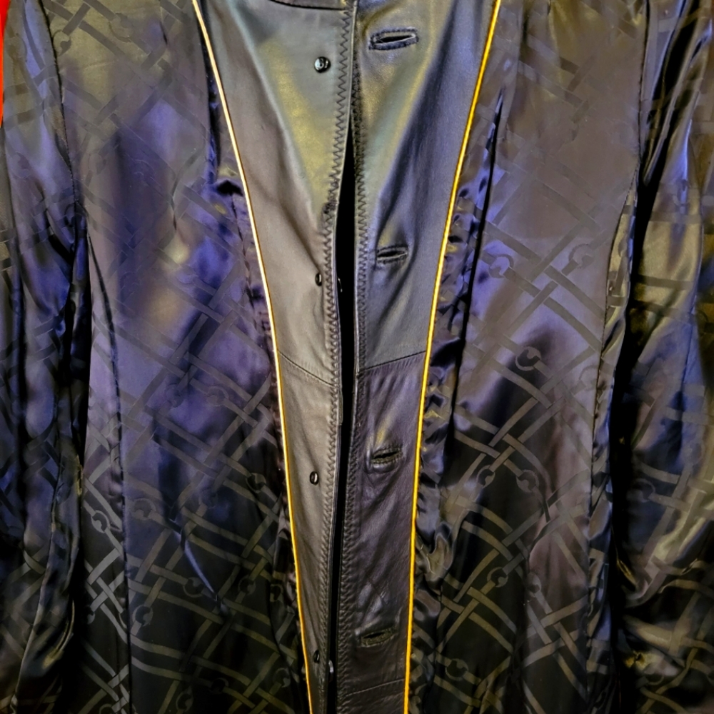 🦋Vintage Black Leather Swing Jacket 🦋Jones New York 1X Plus Womans - Picture 9 of 14